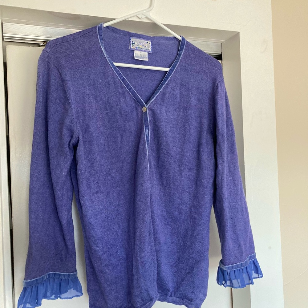 Blue cardigan